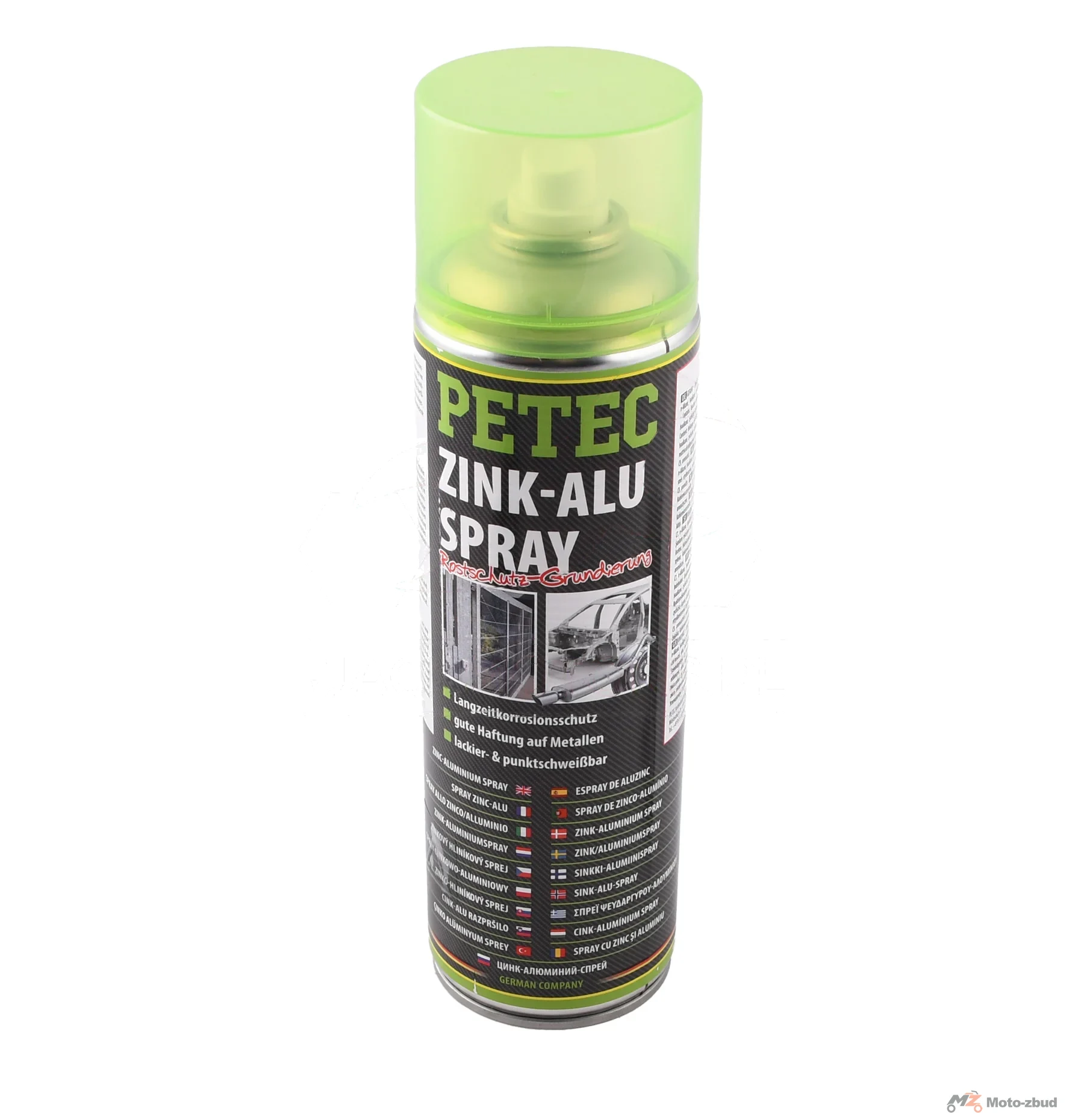 Podkład cynkowo-aluminiowy Petec zink-aluminium spray srebrny 500 ml