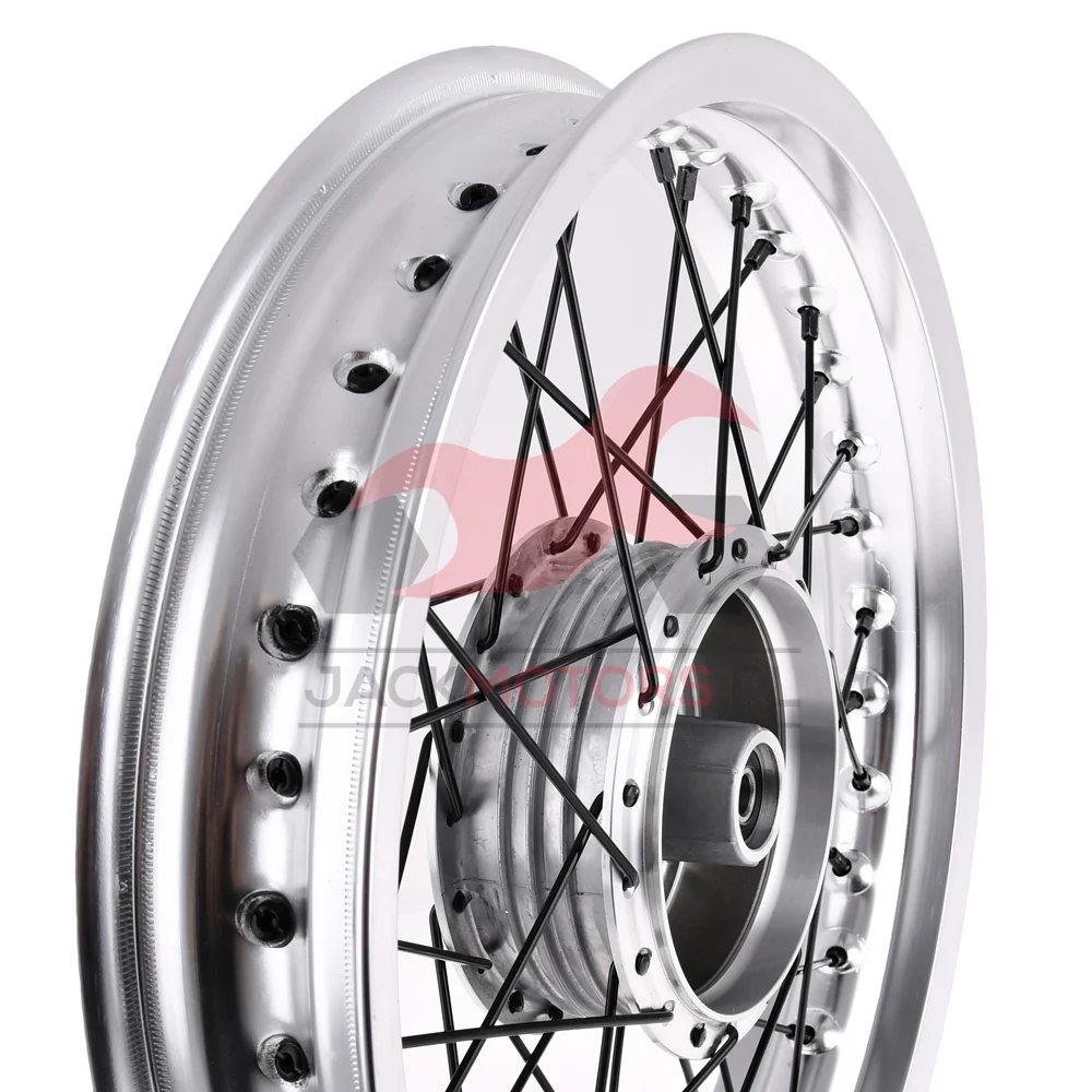 Koło jezdne Simson 2,50 × 16 S50/51/70 aluminium DPR Classic czarne szprychy — ujęcie 3