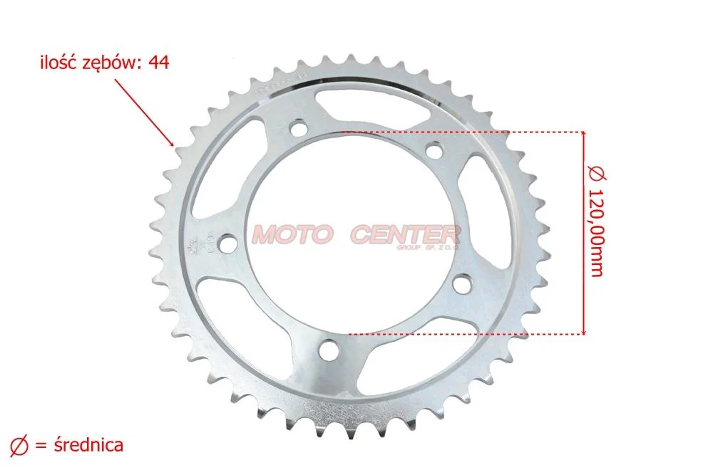 Zębatka tył 530 44Z 120 mm Suzuki Triumph — ujęcie 4