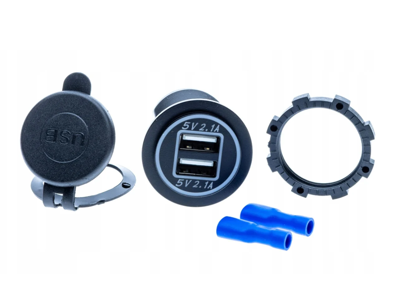 Ładowarka samochodowa z gniazdami 2xUSB 12/24V — ujęcie 3