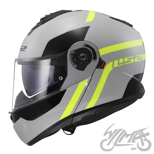 Kask szczękowy LS2 FF908 Strobe II Autox Grey Hi-Vis Yel — M — ujęcie 2