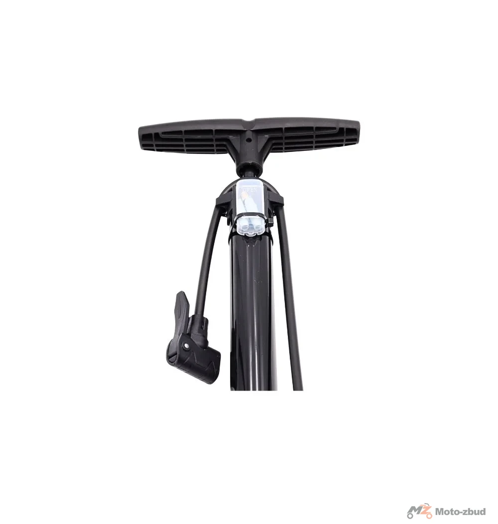 Pompka stojąca metal/plast z manometrem czarna AV/fv/dv P38B-04 — ujęcie 2