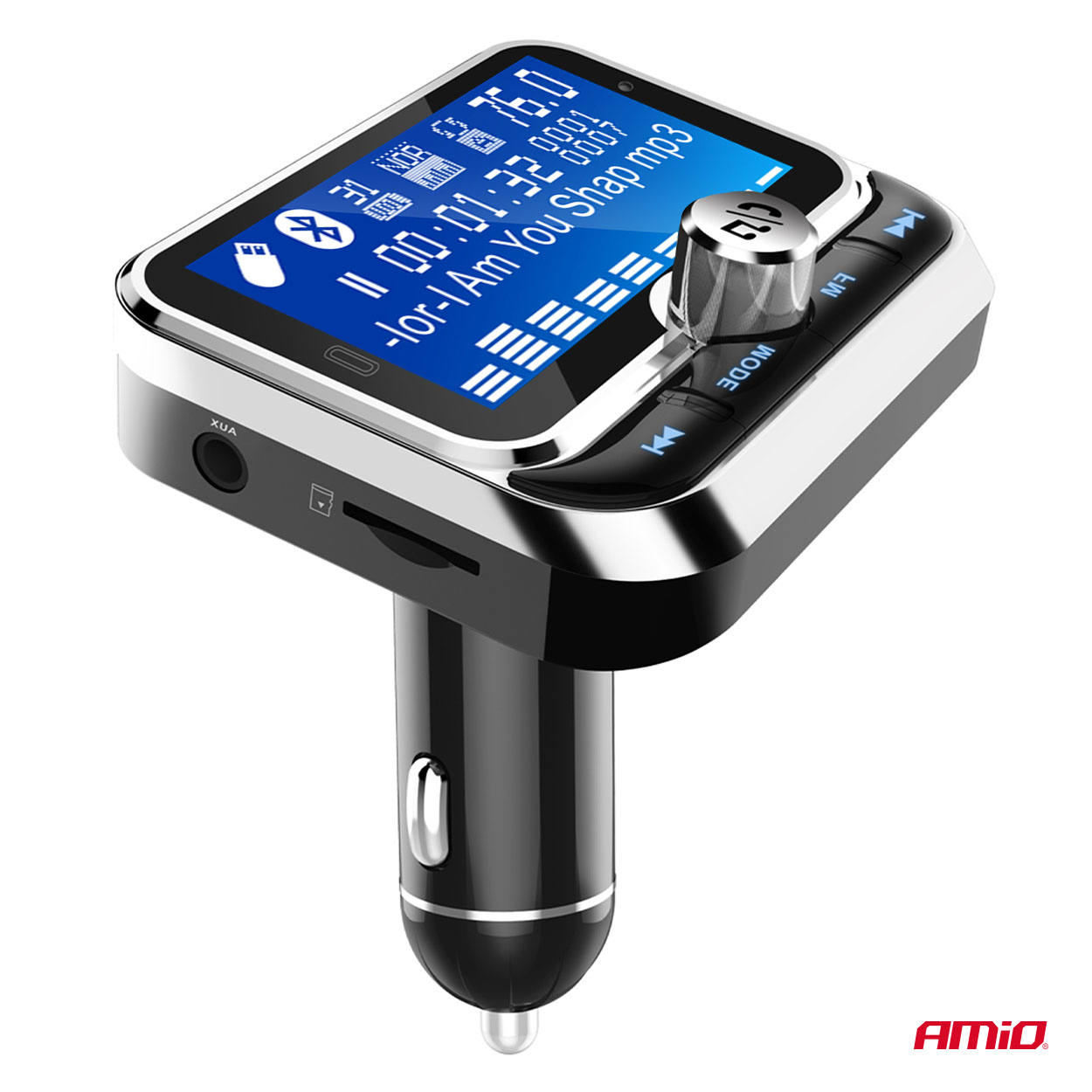 Transmiter samochodowy FM z pilotem 2×USB-A 12 V 24VAMIO-04657 — ujęcie 6