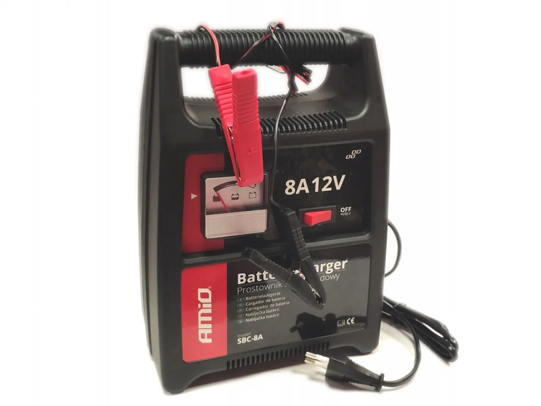 Prostownik / ładowarka akumulatora 12V 8A ze wskazówką AMIO SBC-8A — ujęcie 6