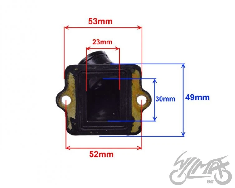Króciec gaźnika Piaggio / Gilera — przelot 23 mm, RMS-0100 — ujęcie 2