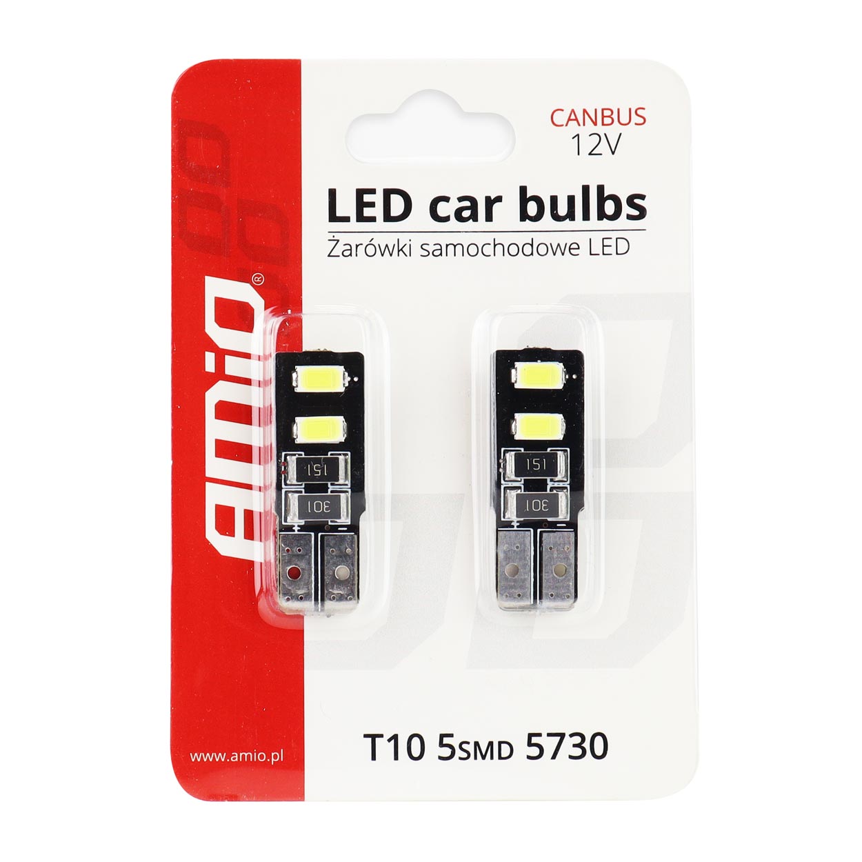 Żarówki LED CANBUS 4SMD 5730 T10 W5W White — ujęcie 5