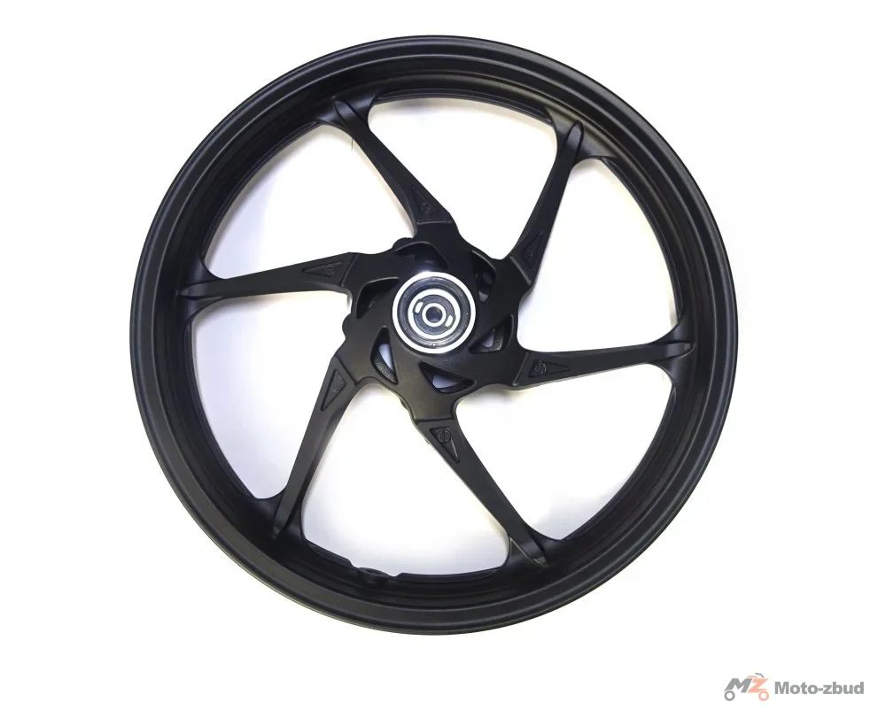 Junak RZ125 felga 17 × 2,15 koła przód (czarny mat) (6-ramienna) — ujęcie 2