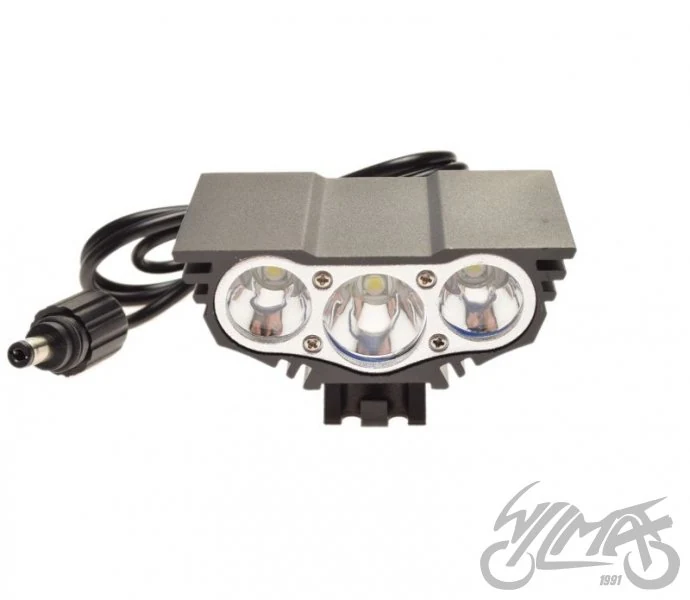 Lampka rowerowa przednia 3 x LED czarna — ujęcie 2