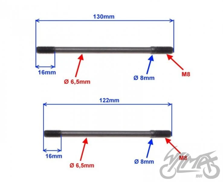 Szpilka cylindra — komplet 4 szt do Shineray XY125-10D — ujęcie 2