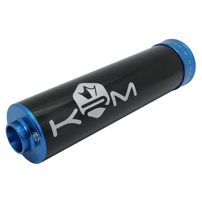 Końcówka wydechu KRM Pro Ride aluminium czarno niebieska 90-110 cm³