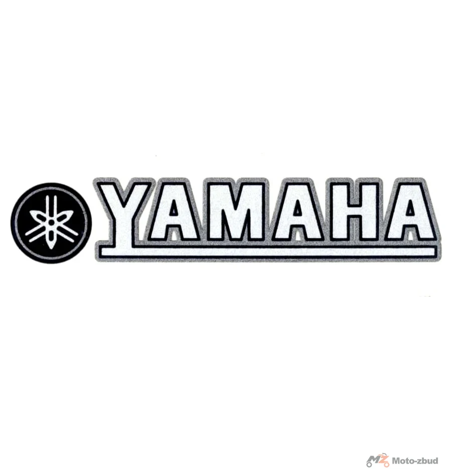 Naklejka Yamaha biel-czerń-srebr + logo kpl. typ 2