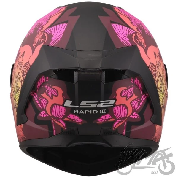 Kask LS2 FF820 Rapid III Poppies II Black Pink — XXL — ujęcie 2