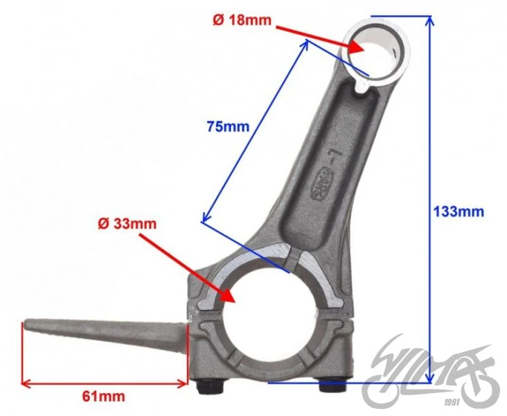 Korbowód gokart do silnika GX270 — ujęcie 2