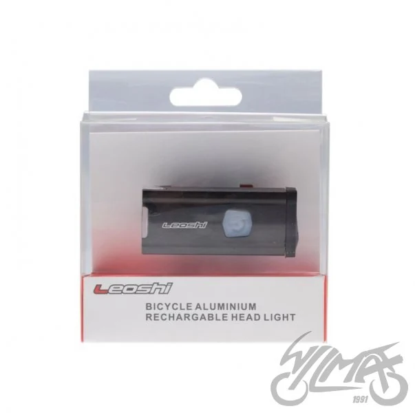 Lampka rowerowa przednia aluminiowa 3 W USB 200 lm — ujęcie 2