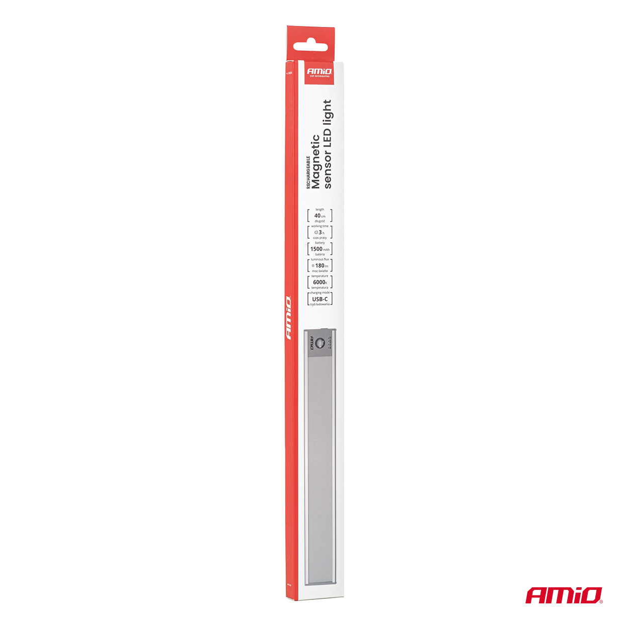 Bezprzewodowa lampa LED z czujnikiem ruchu 2 W 1500 mAh USB-C 40 cm — ujęcie 7