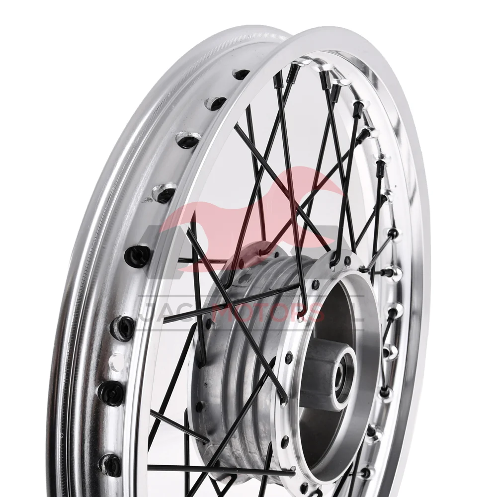 Koło jezdne Simson 1,5 × 16 S50/51/70 aluminium DPR Classic czarne szprychy — ujęcie 4