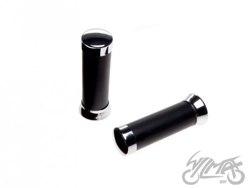 Czarne manetki z gładkim kapslem — 133 mm — para — ujęcie 1