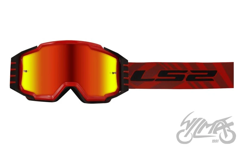 Gogle LS2 Charger pro kid red iridium visor