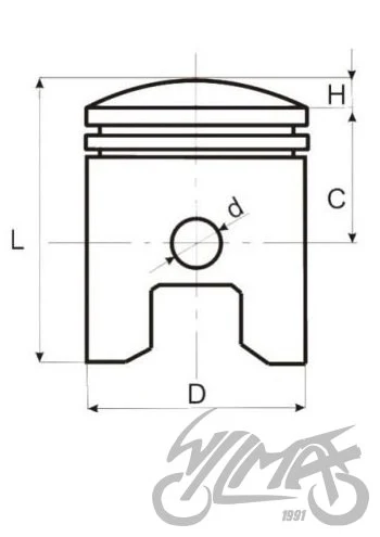 Tłok do Rometa 2b komplet — 40,00/12/25 — ujęcie 2