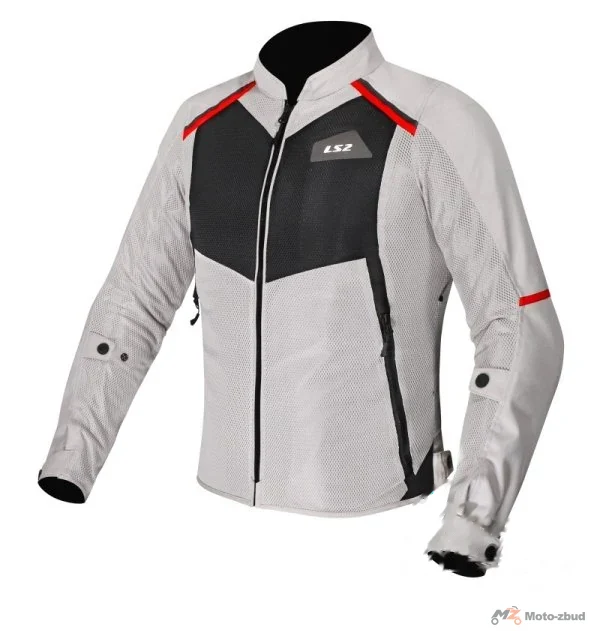 Kurtka LS2 Breeze damska grey Black red XS