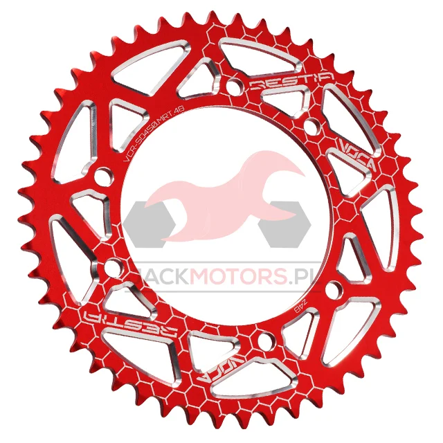 Zębatka tylna VOCA racing aluminium CNC 48Z Derbi Senda po 2000 r. / MRT / XP6 · titanium — ujęcie 3