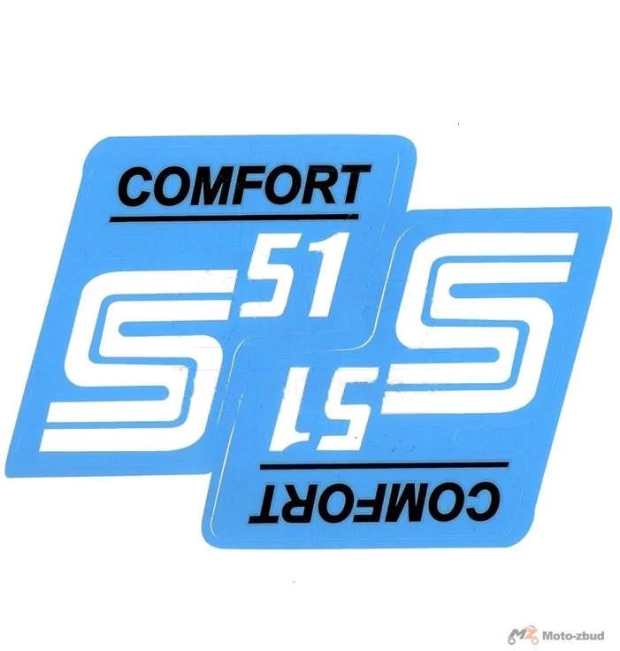 Naklejka Simson pokrywy niebieska comfort typ 2