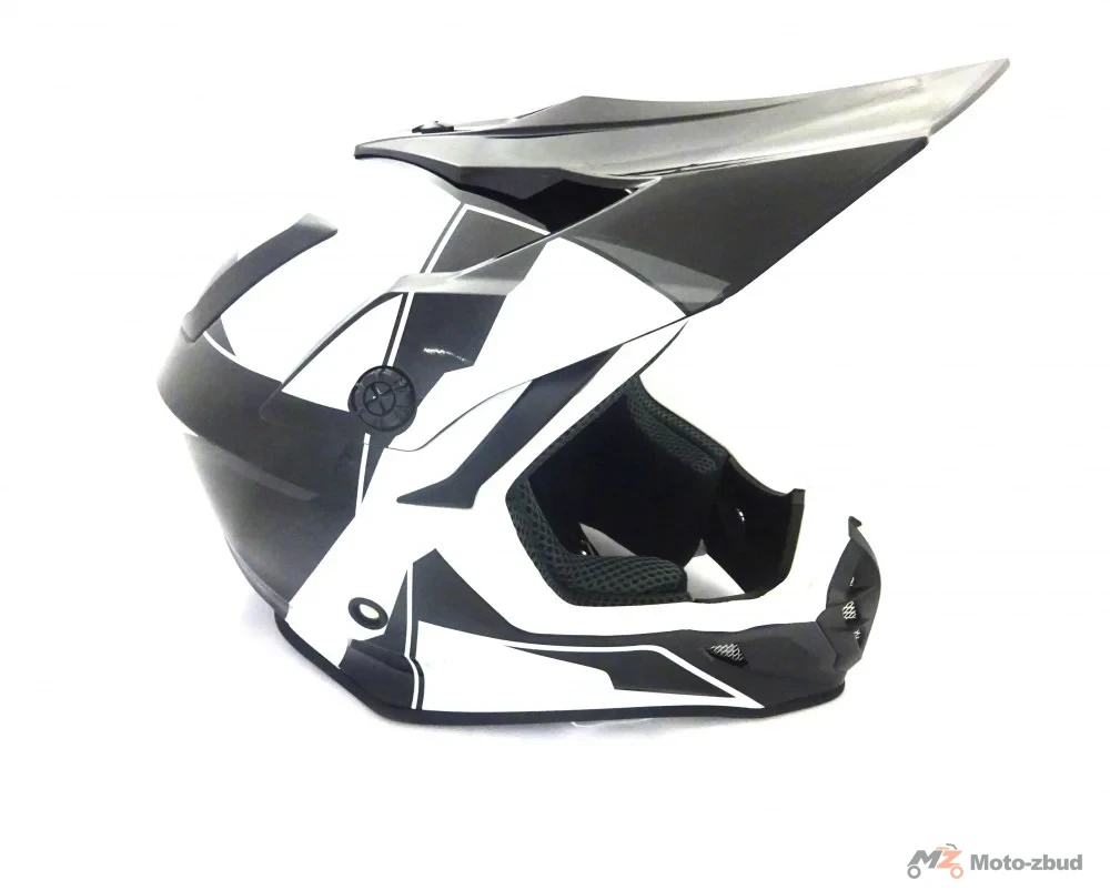 Kask VCAN model V332 XR-7 pro enduro czarno-biały M — ujęcie 3