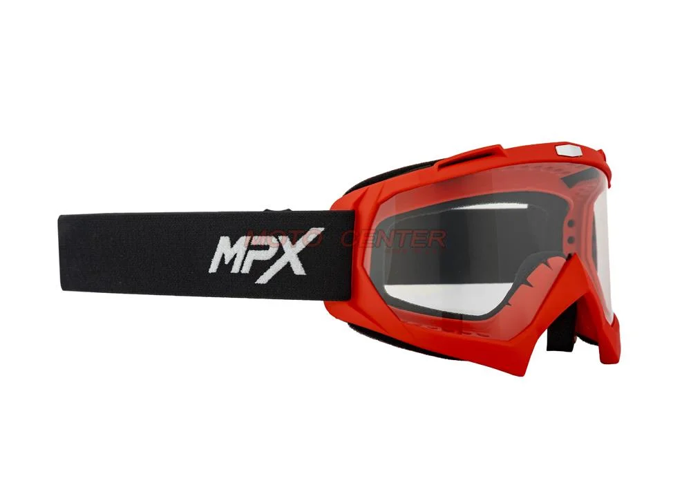 Gogle crossowe MPX YH-16 czerwone matowe/szybka przezroczysta — ujęcie 2