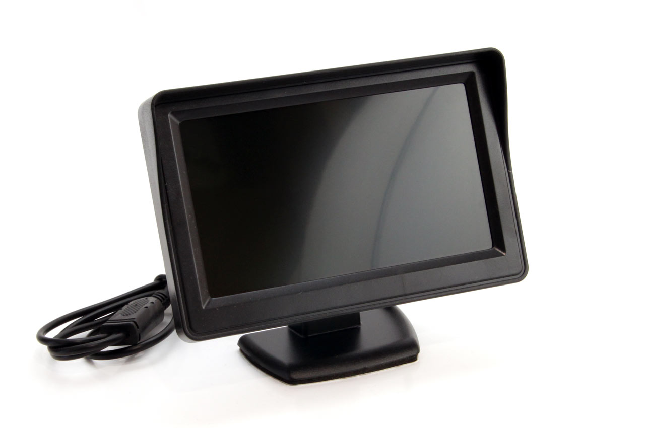 Zestaw czujników parkowania TFT01 4,3" z kamerą HD-308-LED 4 sensory czarne wewnętrzne — ujęcie 4