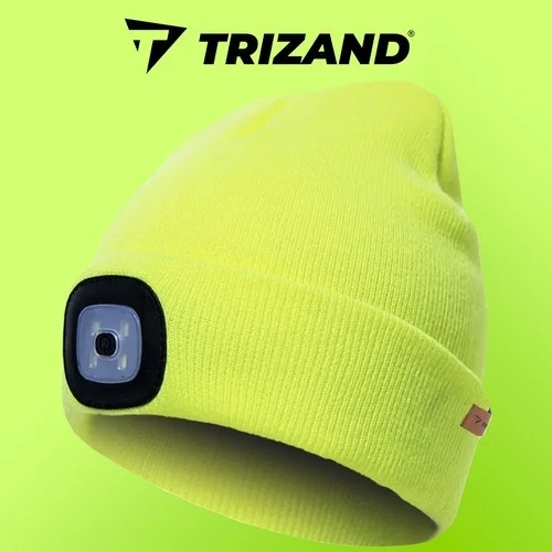 Czapka zimowa z latarką - żółta — ujęcie 4