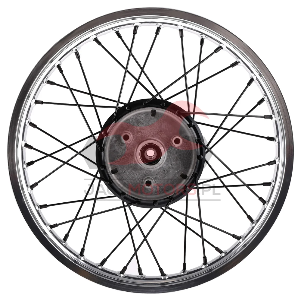 Koło jezdne Simson 1,5 × 16 S50/51/70 aluminium DPR Classic czarna piasta + szprychy — ujęcie 6