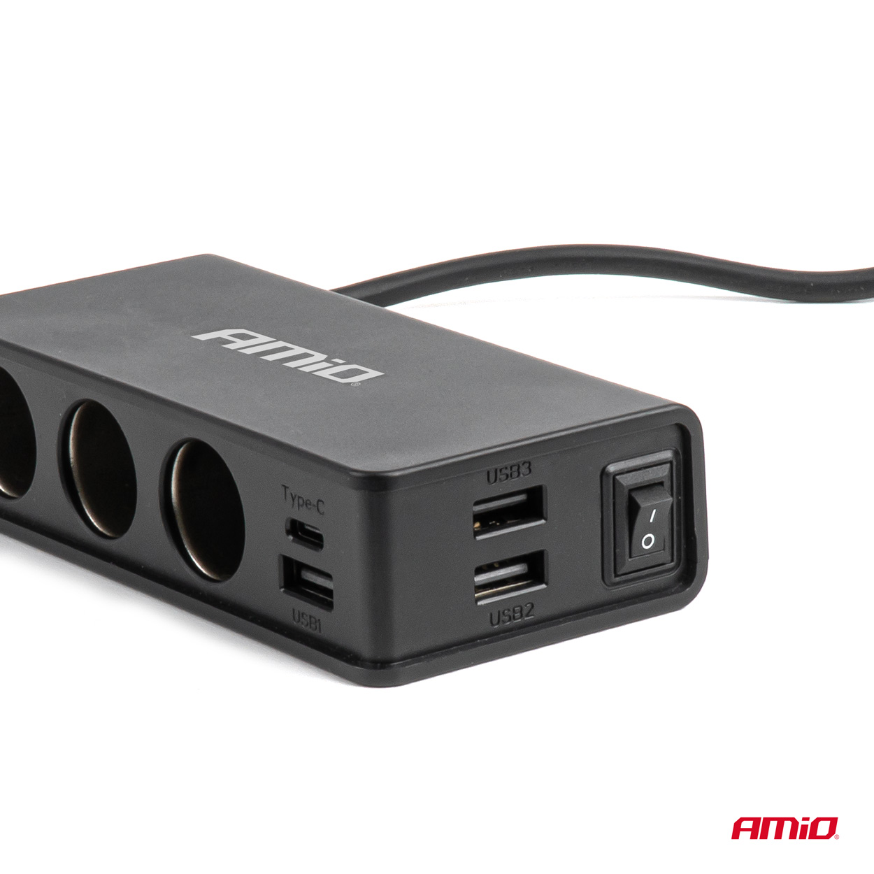 Rozdzielacz gniazda zapalniczki z ładowarką 3xUSB-A USB-C QC 3.0 PD 3.0. 148 W — ujęcie 6