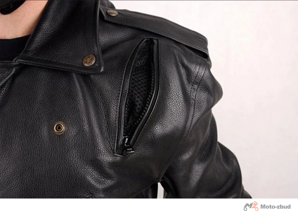 Kurtka skórzana Ramoneska męska Rypard czarna r.4XL — ujęcie 2