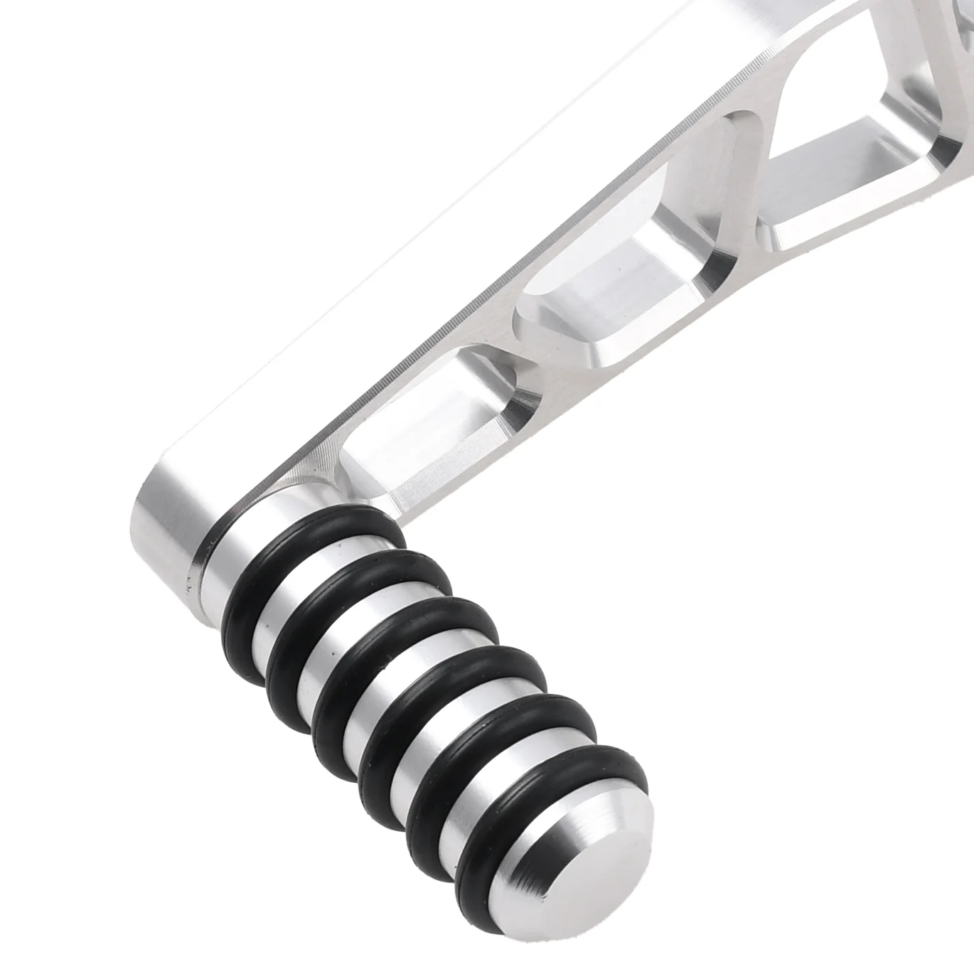 Dźwignia zmiany biegów Simson S51 srebrna aluminium CNC racing DPR Performance — ujęcie 4
