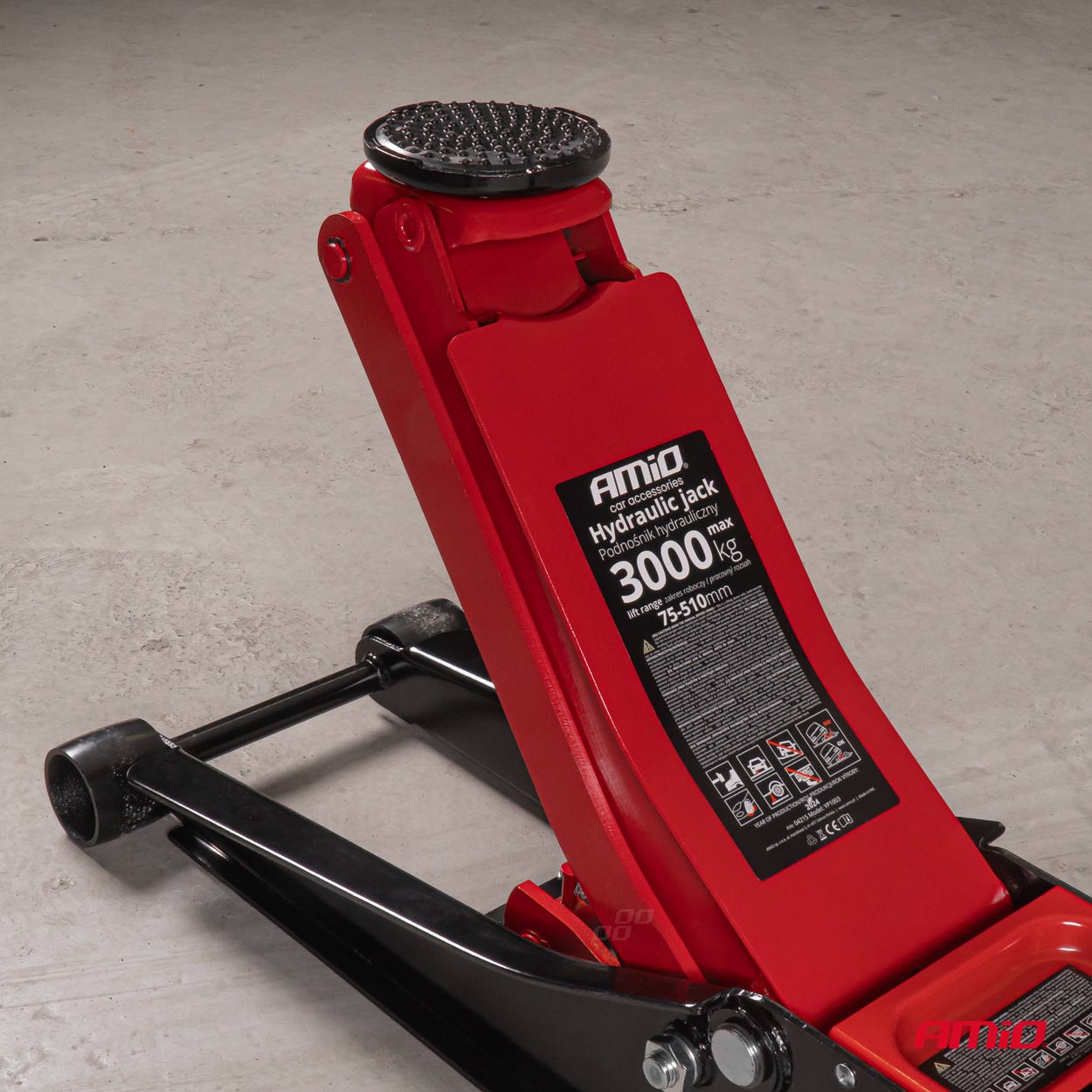 Podnośnik hydrauliczny niskoprofilowy lewarek typu żaba 3T 3000 kg CE 75/510mm — ujęcie 4