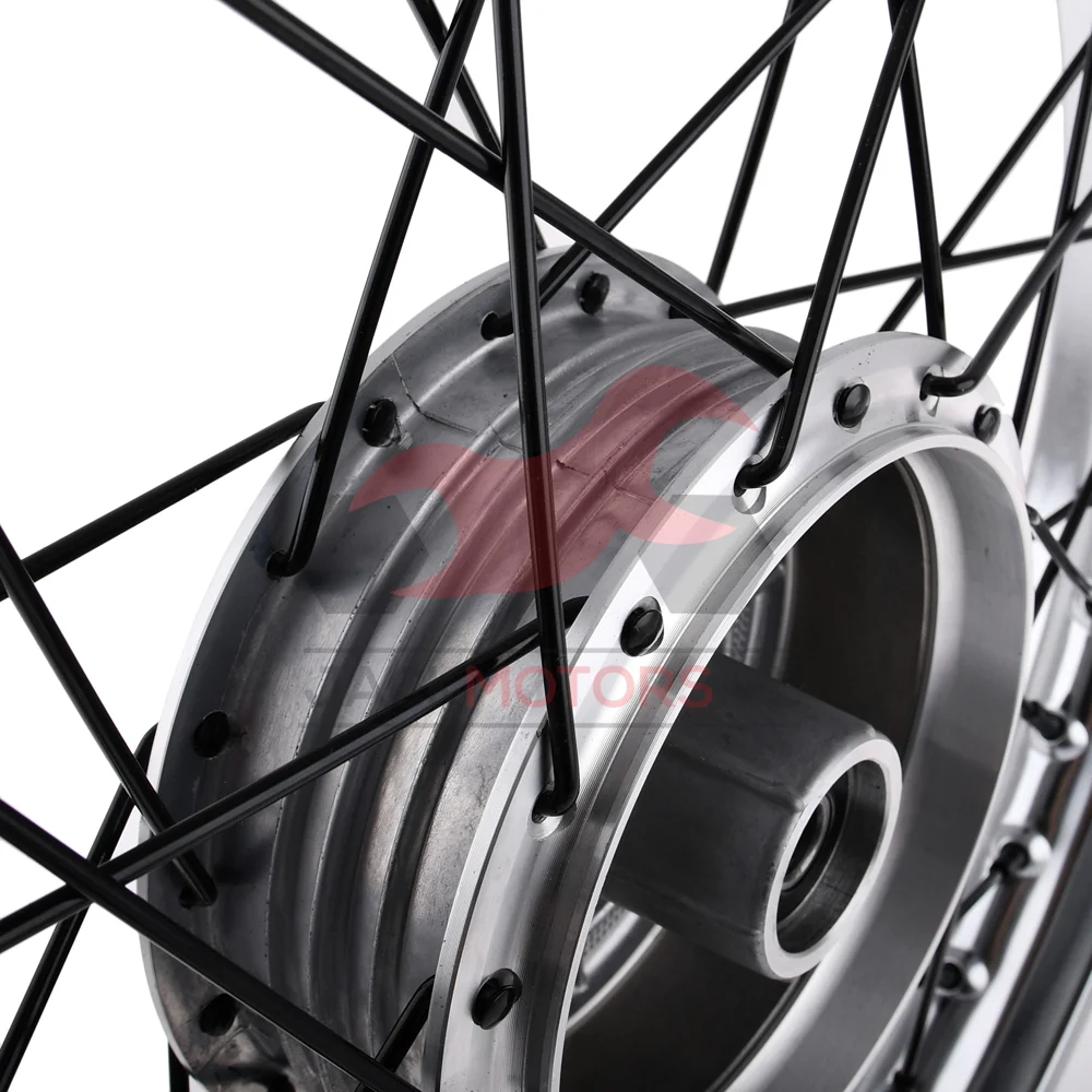 Koło jezdne Simson 1,6 × 16 S50/51 chrom DPR Classic czarne szprychy — ujęcie 5