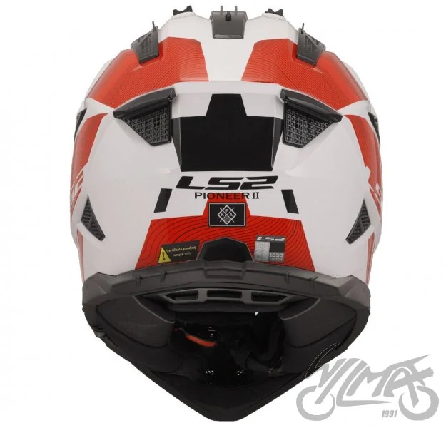 Kask adventure LS2 MX702 Pioneer II Hill White Red — M — ujęcie 4