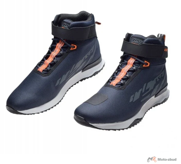 Buty motocyklowe LS2 Acrux — granatowo-pomarańczowe fluo, rozmiar 46