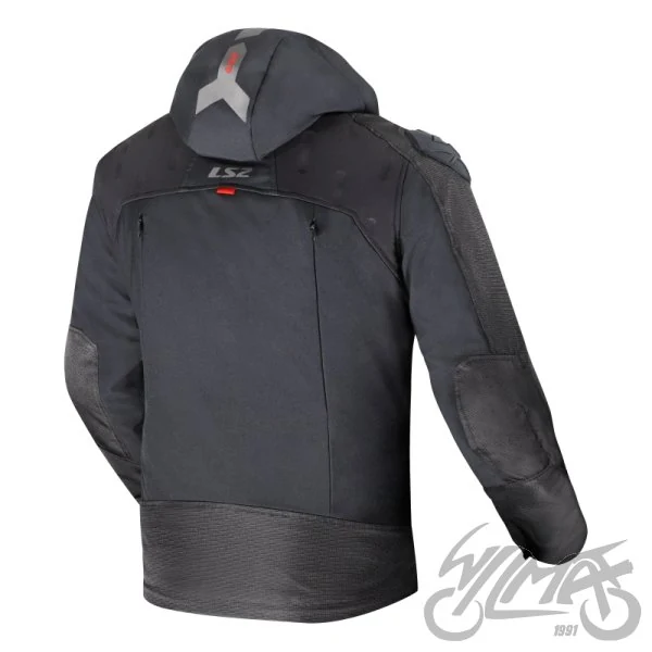 Kurtka motocyklowa LS2 Zirconium EVO — czarny / czerwony, S — ujęcie 2