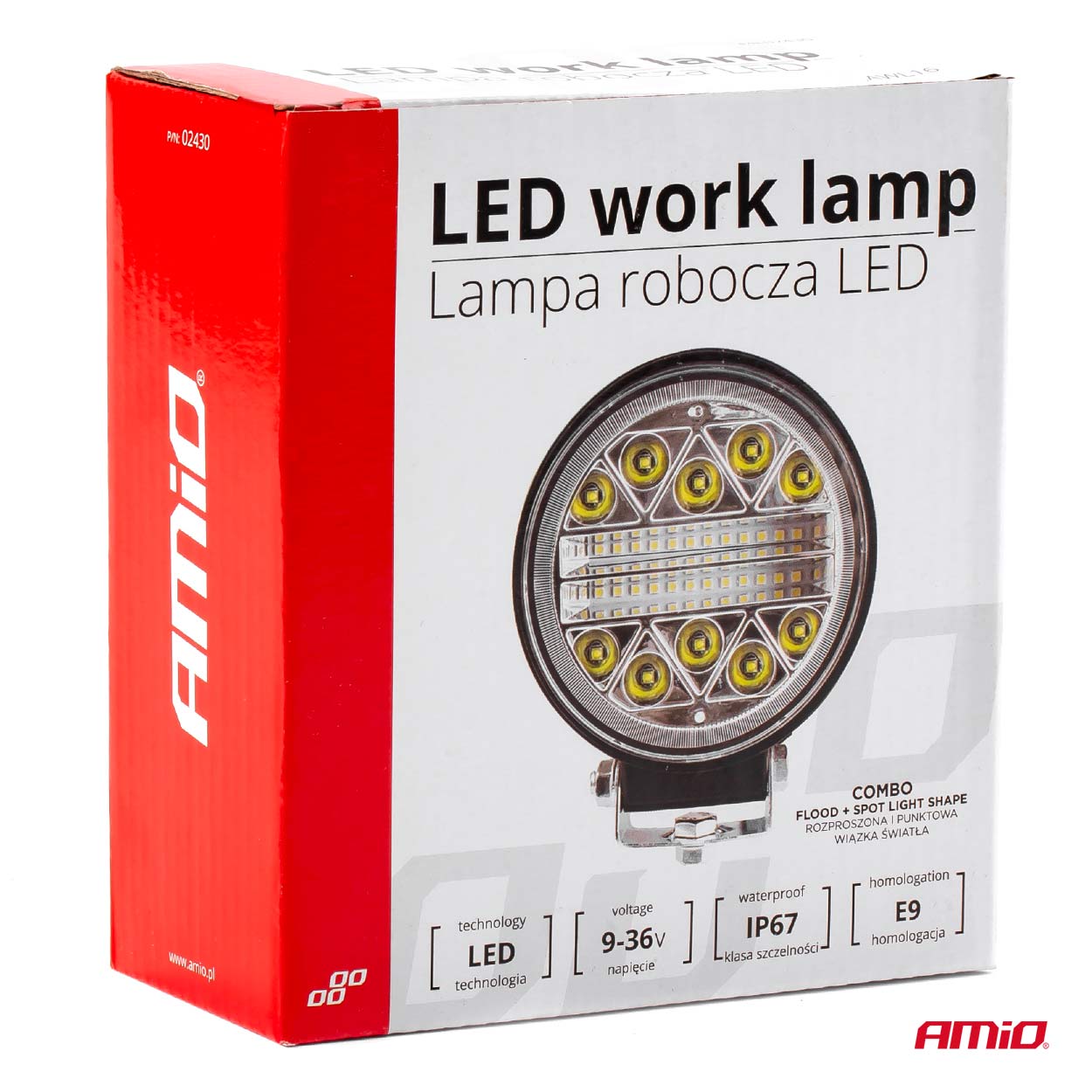 Lampa robocza LED szperacz AWL16 26LED 12 V 24 V — ujęcie 10