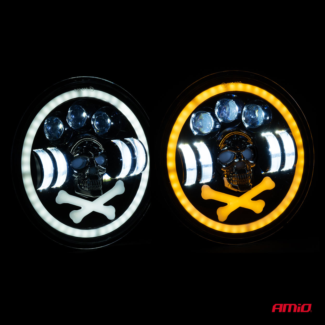 Lampa robocza LED SKULL czaszka dodatkowa ozdobna 12 V 24 V — ujęcie 4