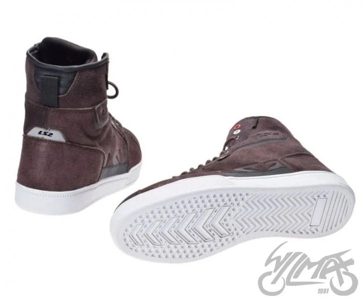 Buty motocyklowe LS2 Downtown WP — szarobrązowe (taupe), rozmiar 41 — ujęcie 2