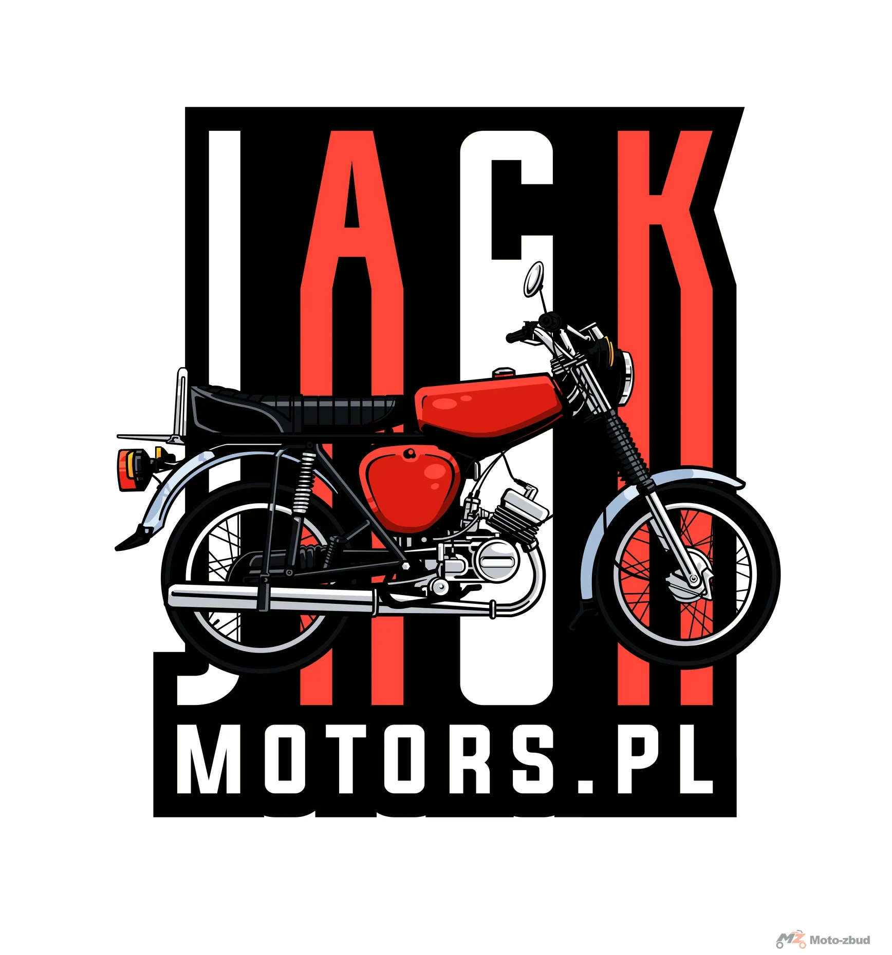 Naklejka Jack Motors Simson red