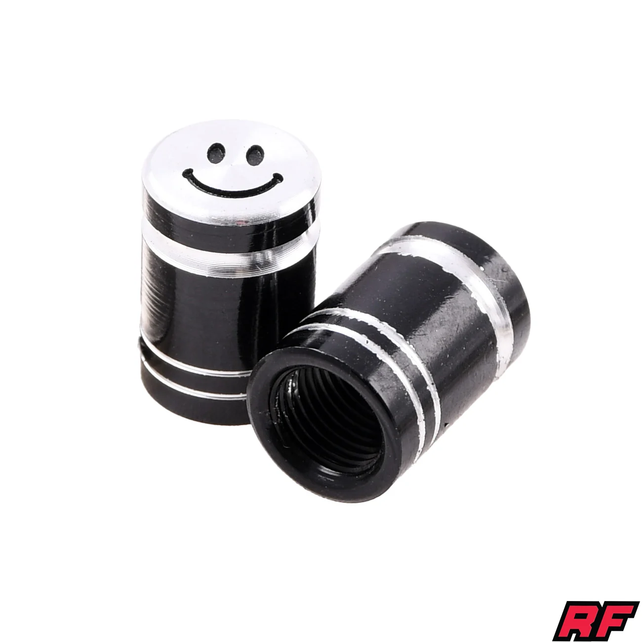 Nakrętka wentyla Racing Force smile czarna 2szt — ujęcie 1