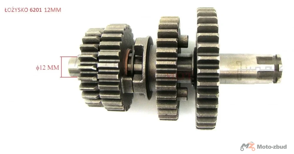 Junak 901/901F/902/901RS/901 SPORT/904 wałek zdawczy skrzyni biegów kpl. (na łożysko kulkowe 6201)