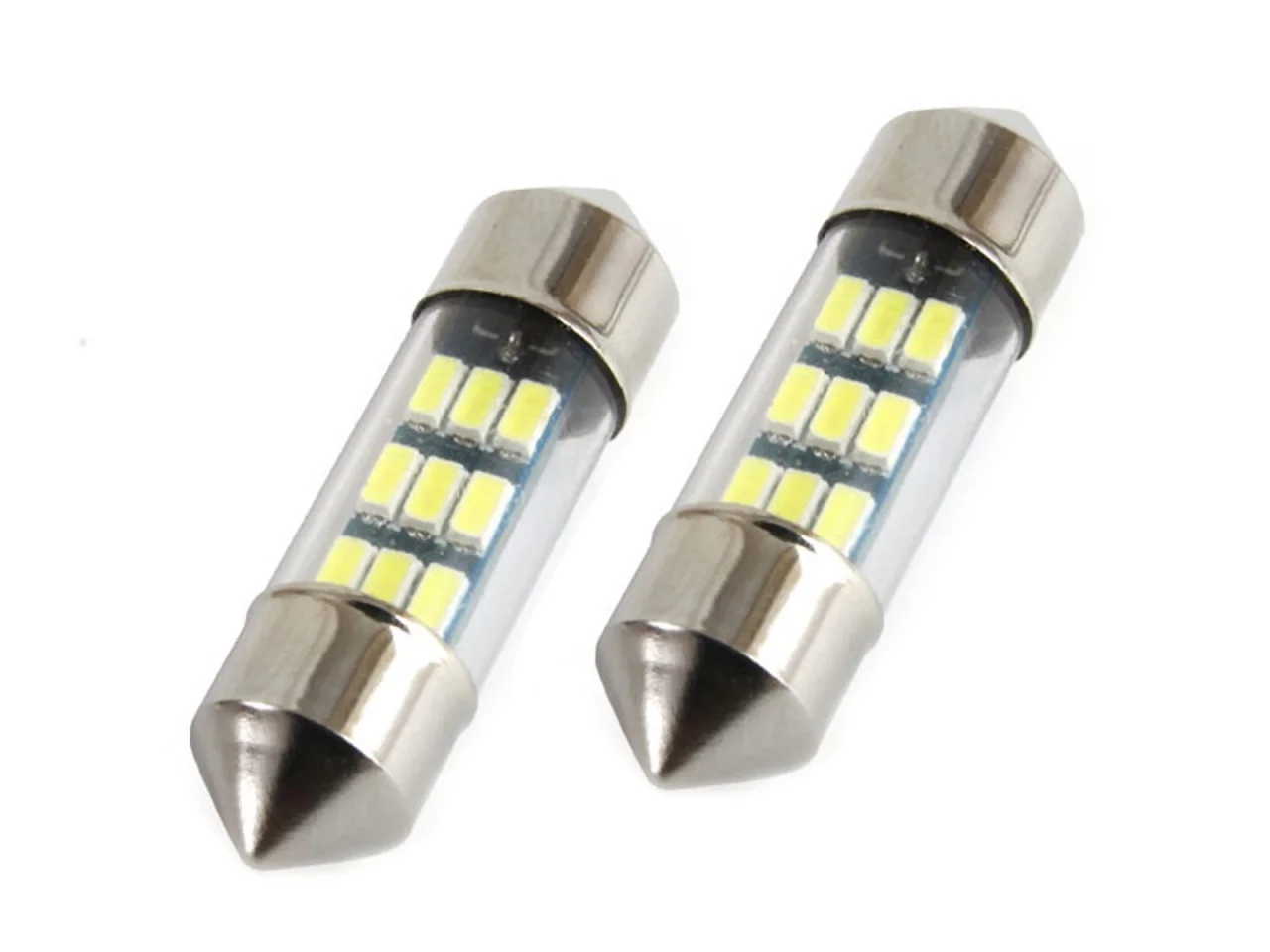 Żarówka rurkowa SV8.5 12V 31mm 9xSMD3014 LED biała (2szt.) — ujęcie 3