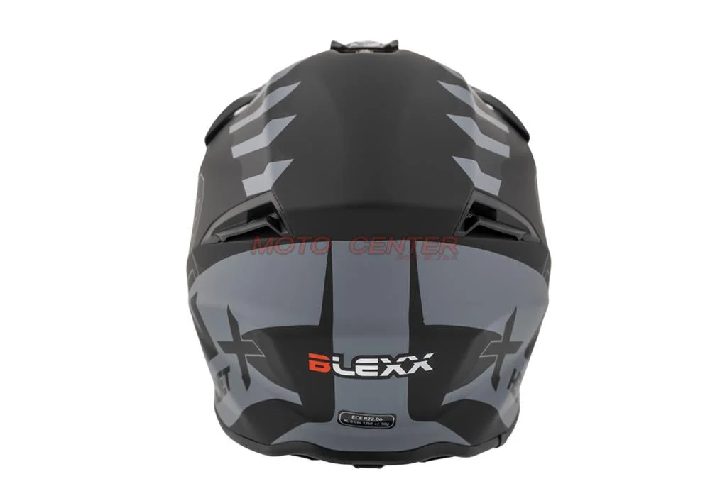 Kask crossowy BLEXX MD-902 czarny/grafit Matowy rozmiar XS Homologacja ECE R22.06 — ujęcie 3
