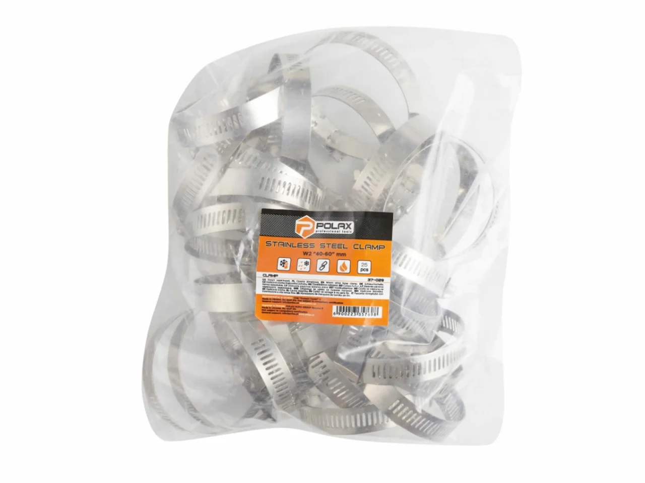 Opaska zaciskowa ślimakowa 40-60mm STAL NIERDZEWNA 25 szt. — ujęcie 2