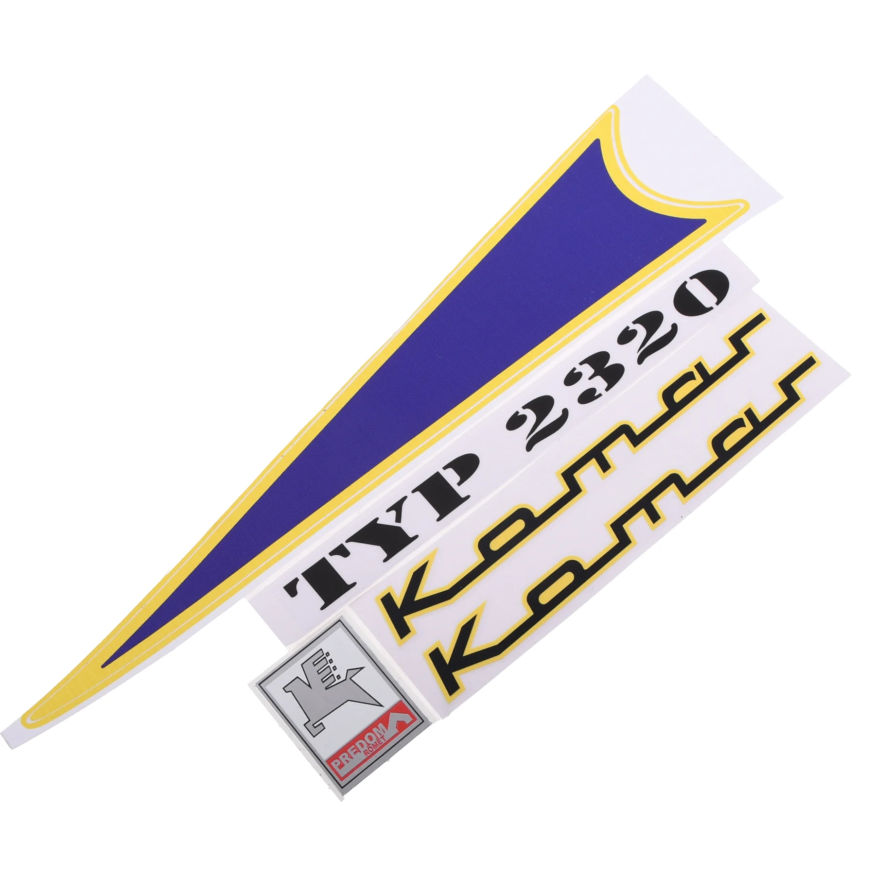 Naklejka Romet Komar 2320 czarna + niebieska kpl. PL — ujęcie 1