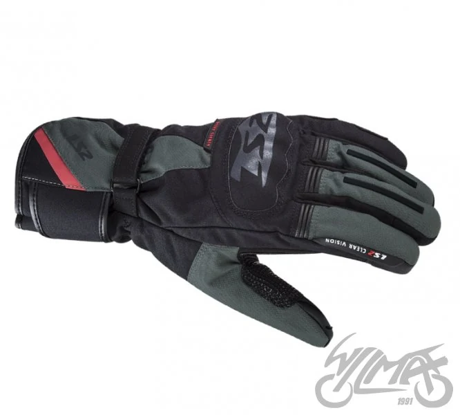 Rękawice motocyklowe LS2 Snow męskie Black Green — S — ujęcie 1